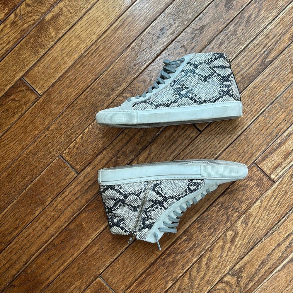 P448 Star2.0 Silver Python-Embossed High-Top Snea… - image 3